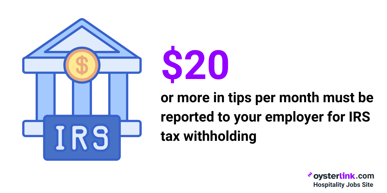 20 dollars in tips must be reported to your employer